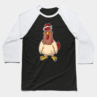 Christmas Chicken Baseball T-Shirt